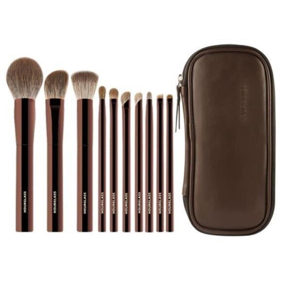 Hourglass Makeup Brush Set 10 Soft and Convenient Eyeshadow, Concealer, Stucco - Picture 5 of 5